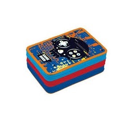 Astuccio 3 zip Skull scheletro sfondo blu