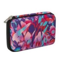 Astuccio corredo maxi zip Comix Flash fantasia rosa e viola
