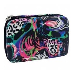 Astuccio corredo maxi zip Comix Flash Poppy multicolor