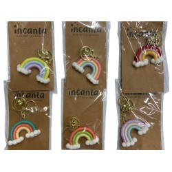 Portachiavi arcobaleno con campanella