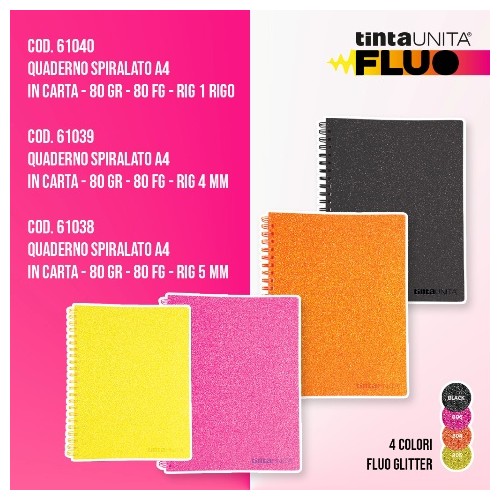 Maxi quaderno A4 spiralato rigo 1R 80gr 80...