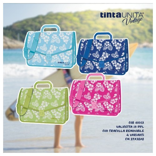 Valigetta in ppl con tracolla removibile Tinta...