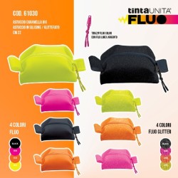 Big pochette caramella portatutto in silicone Tinta Unita luxury Fluo