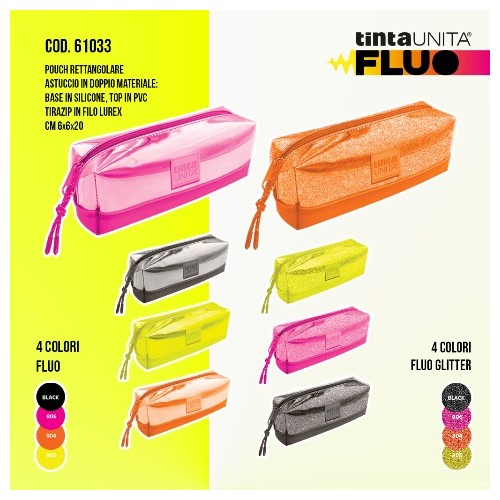 Pouch astuccio rettangolare in pvc e silicone...