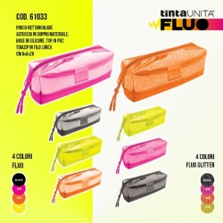 Pouch astuccio rettangolare in pvc e silicone Tinta Unita Luxury Fluo