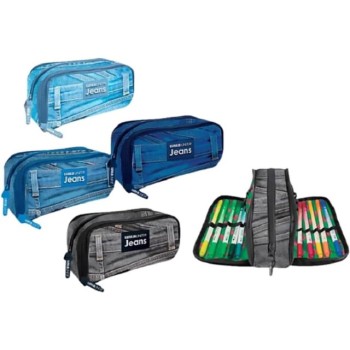 Astuccio Wings accessoriaato in tessuto 3 scomparti Tinta...