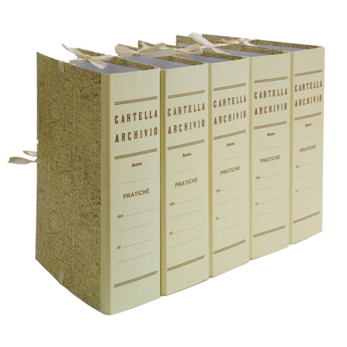 Faldone Cartella Archivio dorso 10 con Legacci