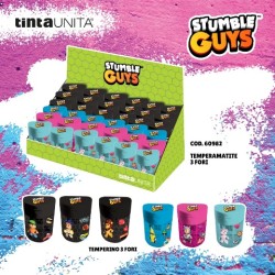 Temperamatite a 3 fori con contenitore Stumble Guys