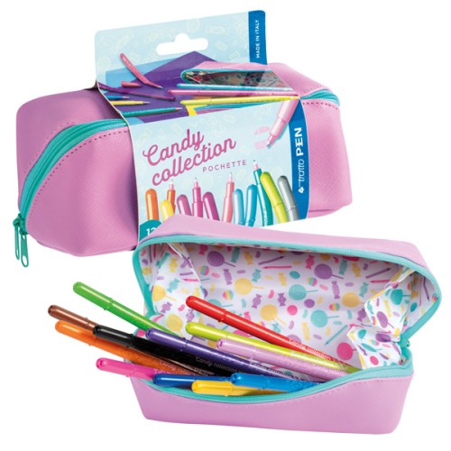 Pochette lilla Candy Collection con 12 Tratto...