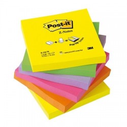 Ricariche post-it z-note 76mmx 76mm 100 fogli colori assortiti