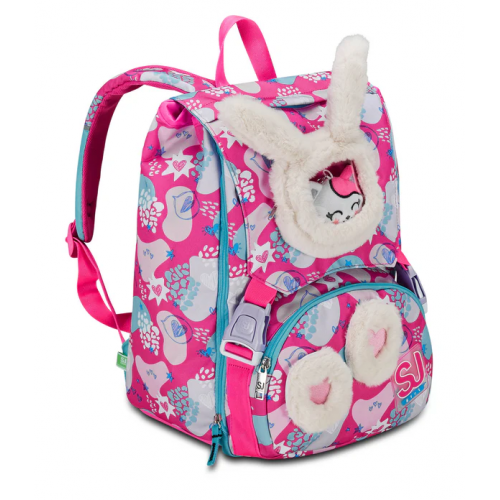 Zaino Sdoppiabile Big PinkFur Girl Gattino e...