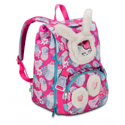 Zaino Sdoppiabile Big PinkFur Girl Gattino e coniglietto