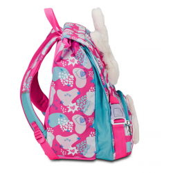 Zaino Sdoppiabile Big PinkFur Girl Gattino e coniglietto