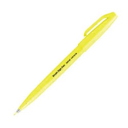 Penna Brush Sign Pentel Fluorescent Yellow