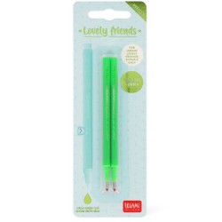 Set 2 Refill per penna gel Lovely Friends inchiostro verde neon Legami
