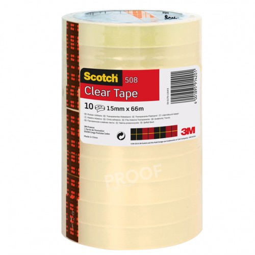 Rotolo nastro adesivo Scotch 3M 508 15mm x 66mt in ppl