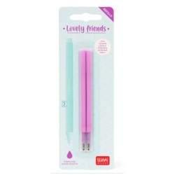 Set 2 Refill per penna gel Lovely Friends inchiostro viola Legami