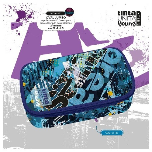 Astuccio Oval Jumbo scritta Break Rules Tinta...