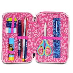 Astuccio 3 zip SJ Girl PinkHugs Alce