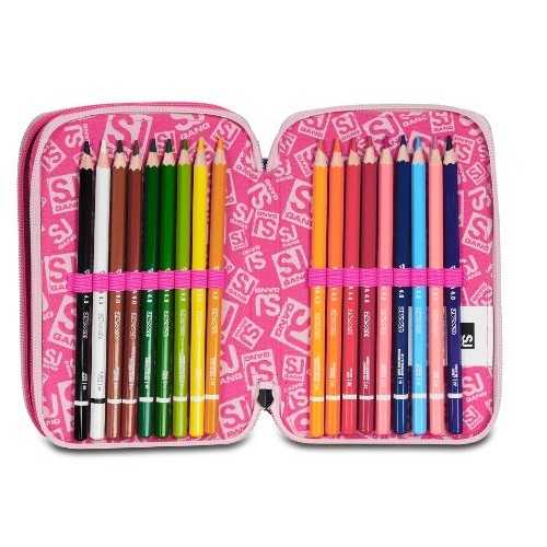 Astuccio 3 zip SJ Girl PinkHugs Alce