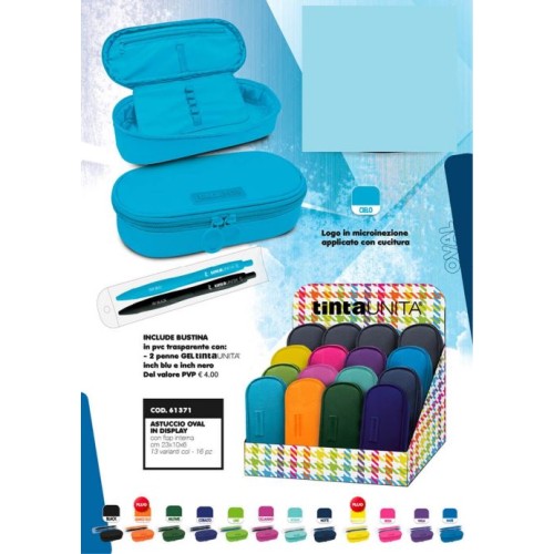 Astuccio Oval Tinta Unita Excellent con penne