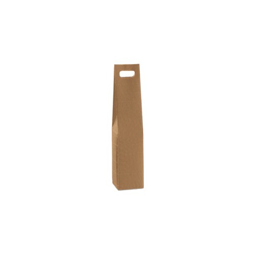 Scatola 1 bottiglia 90x90 mm h 370mm onda avana