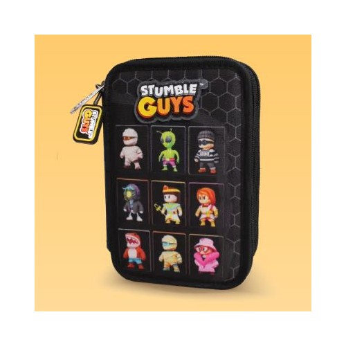 Astuccio Triplo All Black Stumble Guys Tinta Unita