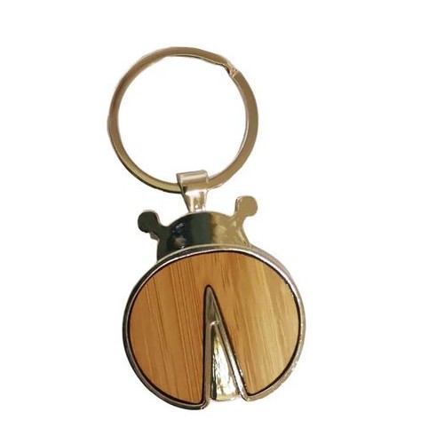 PORTACHIAVI CON COCCINELLA IN LEGNO