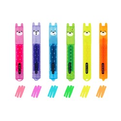 Set 6 Mini Evidenziatori Fluo Teddy's Style Legami