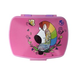 Portamerenda Zebra Arcobaleno Life in the Jungle in plastica