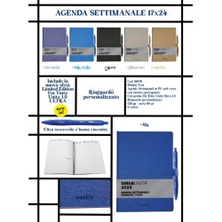 Agenda settimanale 2025 Tinta Unita Weekly con penna