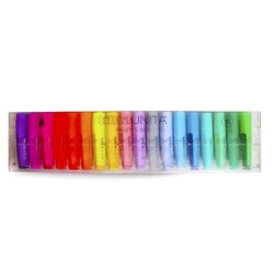 Set 18 evidenziatori Tinta Unita con base d'appoggio in plexiglass