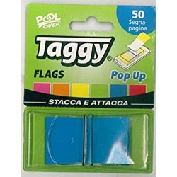 Segnapagina plastificati riposizionabili colore blu 50 pezzi