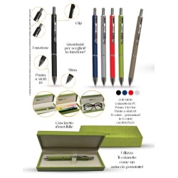 Penna a sfera Tinta Unita Deluxe 4 funzioni