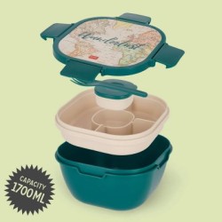 Contenitore Porta Pranzo Wonderlust Travel Chiusura Clip