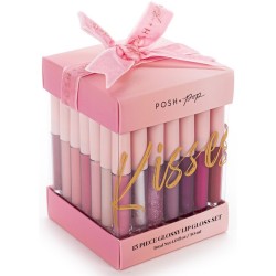 LIP GLOSS SET 15 PZ TRI-COASTAL COSMETIC LEOPARD