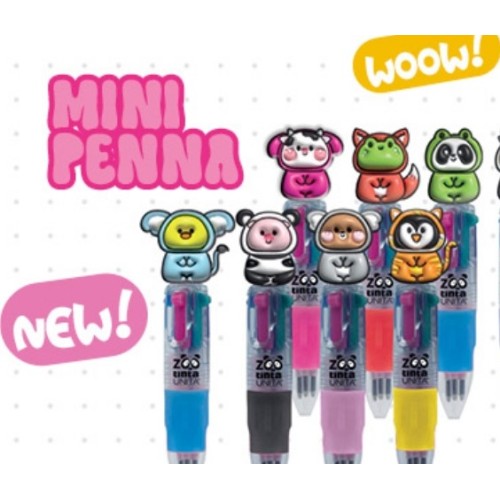 Mini penne 4 colori Tinta Unita Zoo