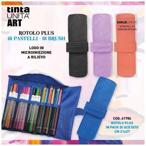 Rotolo 18 pastelli mina 4.2 + 18 pennarelli...