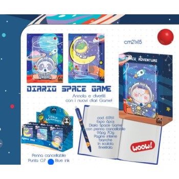 Diario Segreto Space Game Tinta Unita