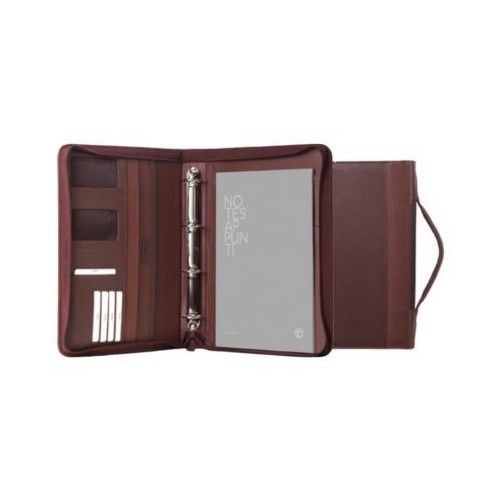 Portablocco Office con Zip e Anelli in Ecopelle...