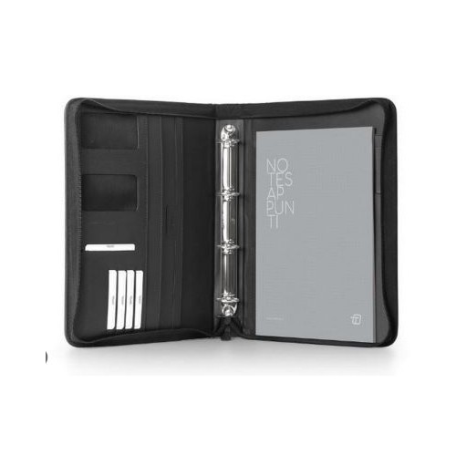 Portablocco Office con Zip e Anelli in Ecopelle...