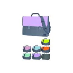 Valigetta in ppl rigida Tinta Unita Melange 27x38x8cm grigio e arancione