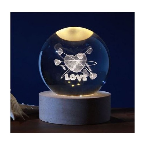 Lampada Led da Tavolo Grande a Sfera - Love