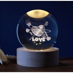 Lampada Led da Tavolo Grande a Sfera - Love