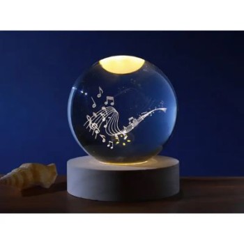 Lampada Led da Tavolo Media a Sfera - Music Note Musicali
