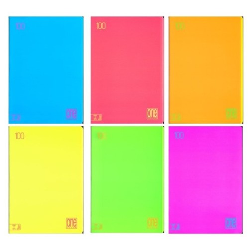 Maxi Quaderno A4 1R colori fluo 96 fogli One...