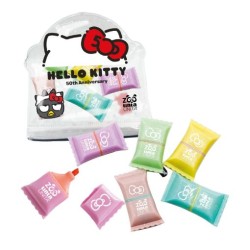 Set 6 mini Evidenziatori Candy Bon Bon Hello Kitty con mini astuccio