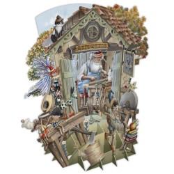 Biglietto 3D Pop-Up Pinocchio Geppetto Falegname