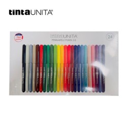Pennarelli Tinta Unita punta sottile 2.8 scatola da 24 colori
