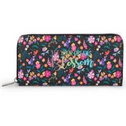 Portafoglio con Cerniera Fiori - Legami